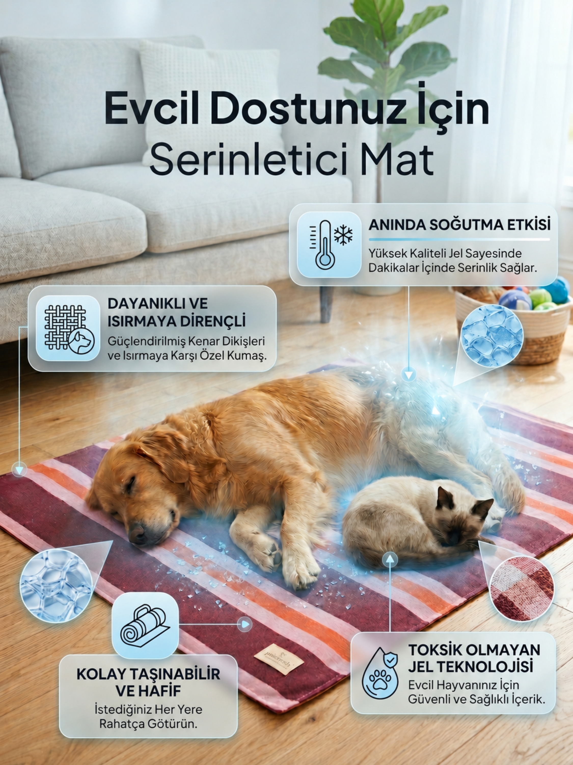 Pawways Soğuk Evcil Hayvan Matı