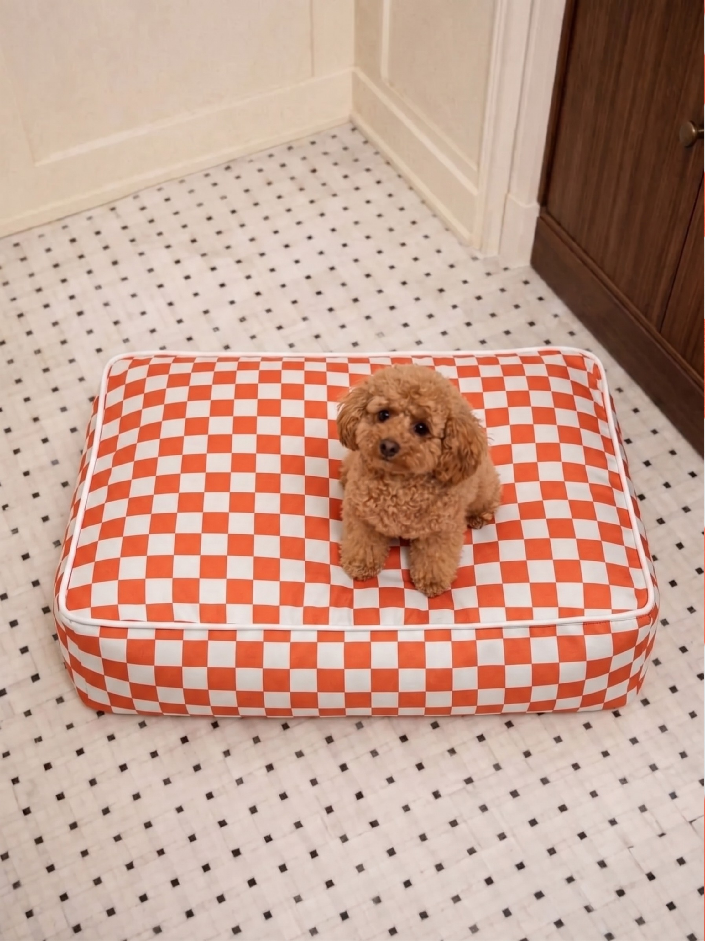 Scarlet Check Köpek Yatağı