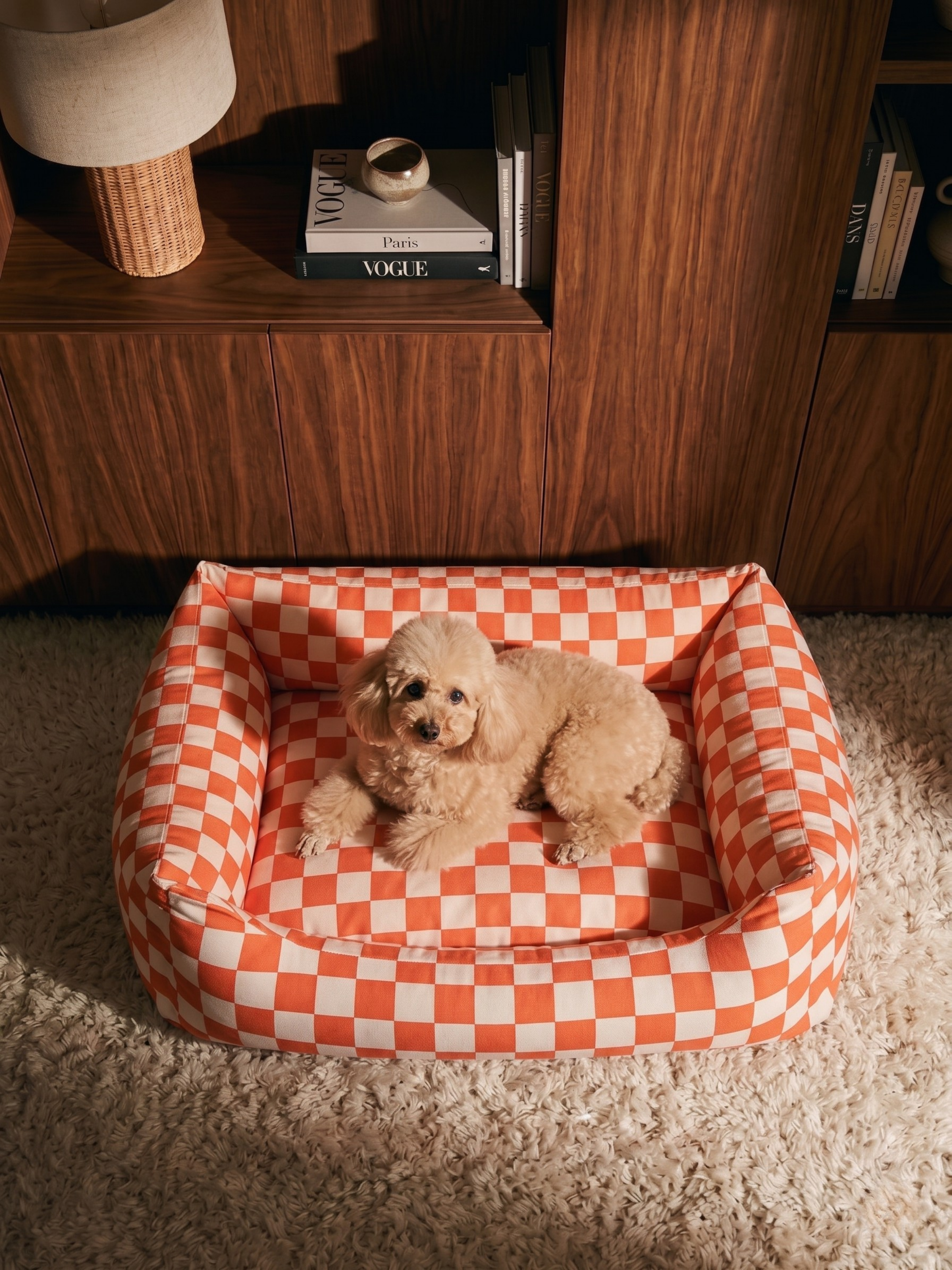 Scarlet Check Sofa Köpek Yatağı