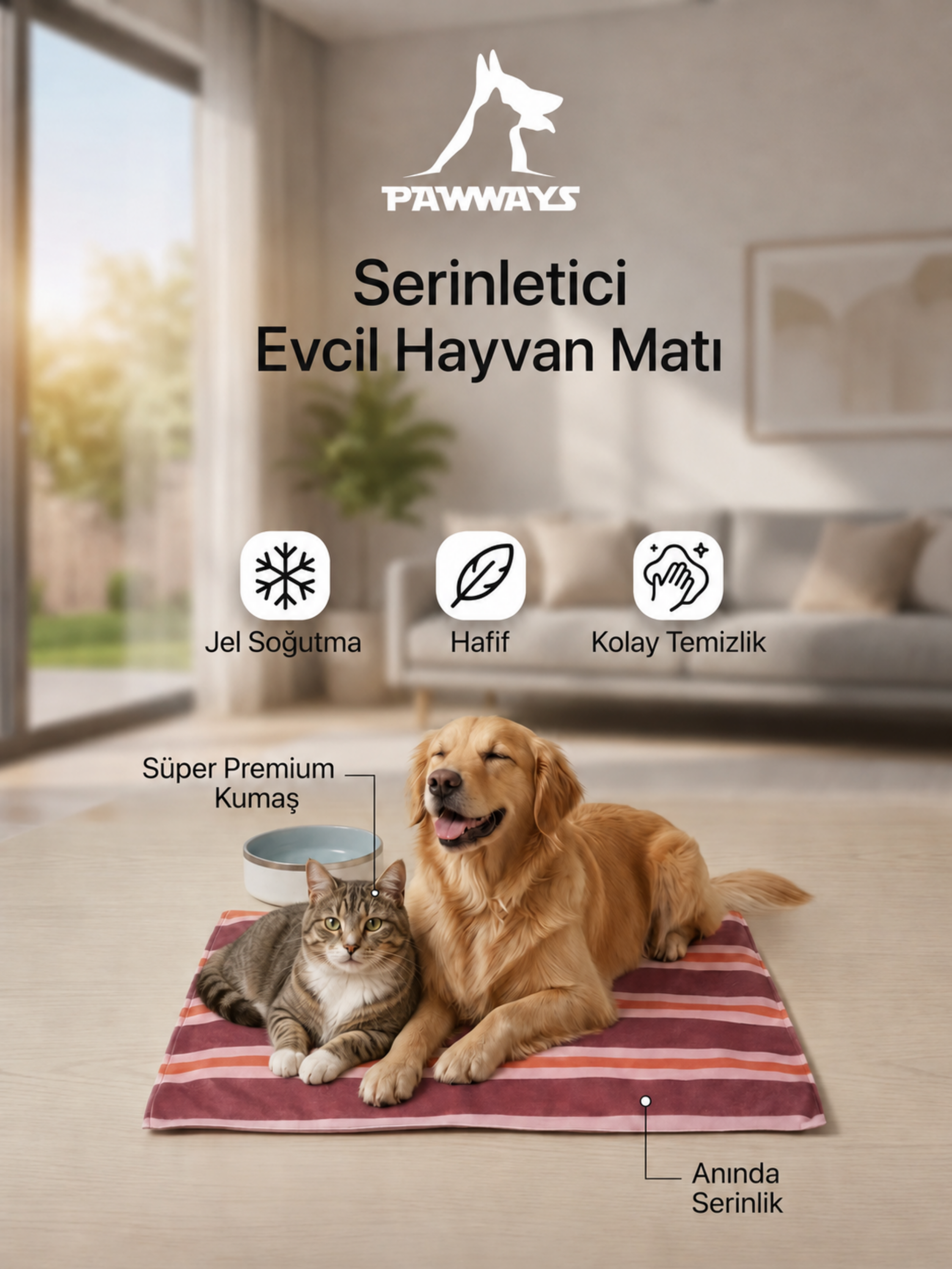 Pawways Soğuk Evcil Hayvan Matı